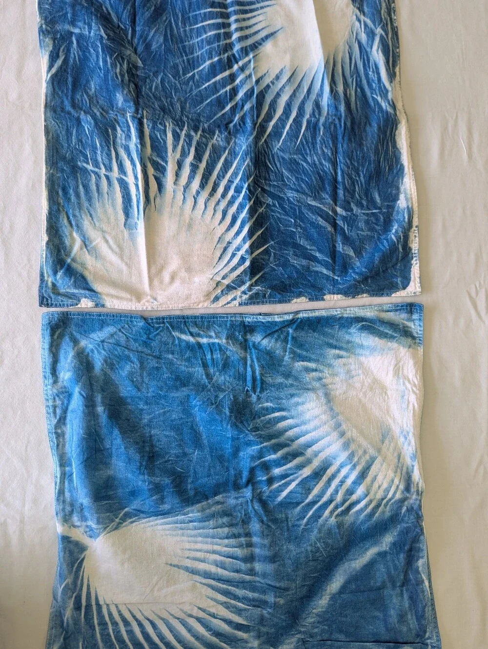 Set Of 2 Cyanotype Palm Pillow Covers